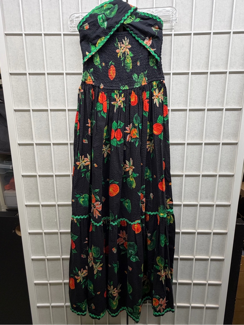 Damson Madder Pia Midi Dress Apple Print Size 8 EUC - Picture 6 of 14